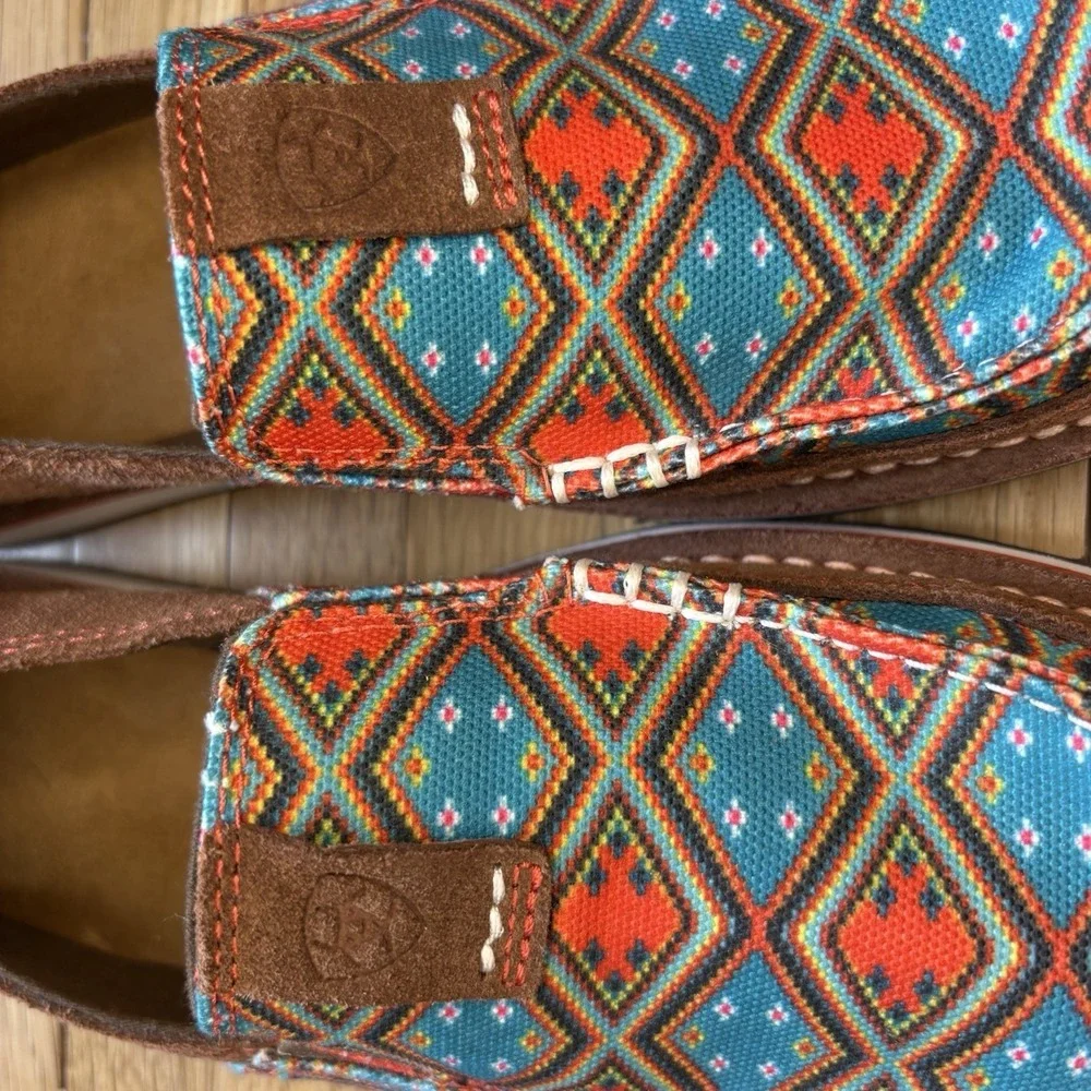 Ariat Cruiser Slip-On Shoes Woman's 9.5B Aztec Southwestern Comfort Colorful